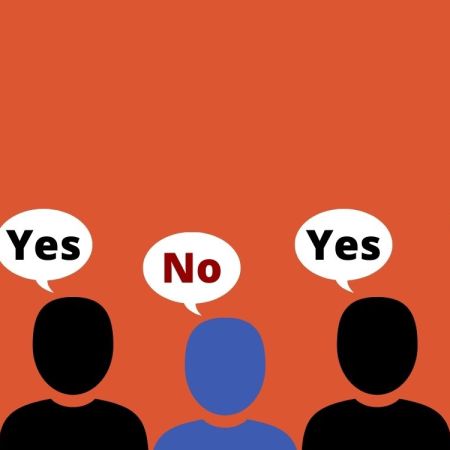 one person saying no among group of friends