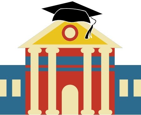 university with graduation cap