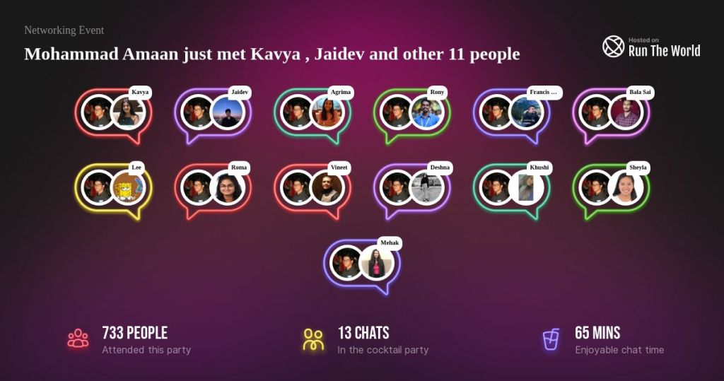 Run The World Networking Cocktail Mixer