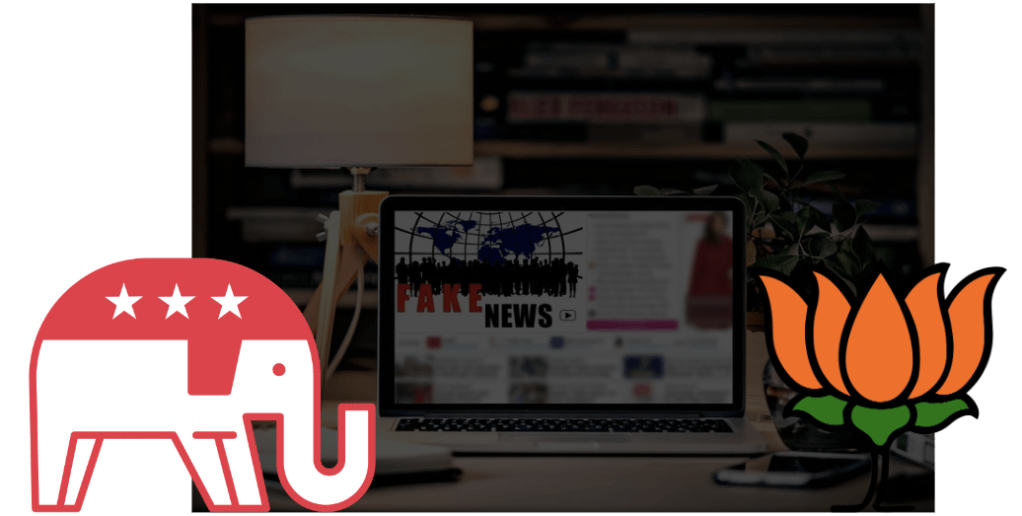 trump and modi bjp spreading fake news